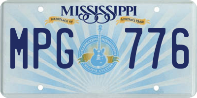 MS license plate MPG776
