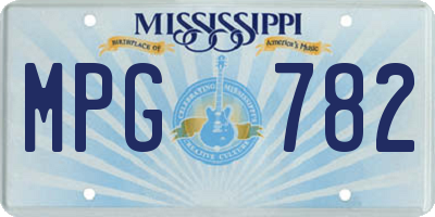 MS license plate MPG782