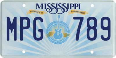 MS license plate MPG789