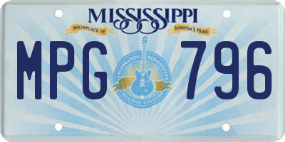 MS license plate MPG796