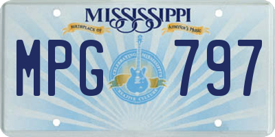 MS license plate MPG797