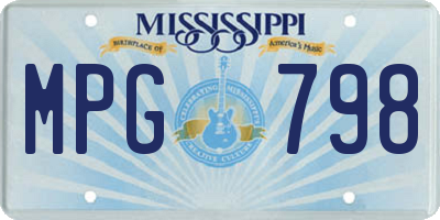 MS license plate MPG798