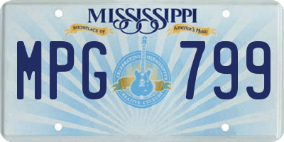 MS license plate MPG799