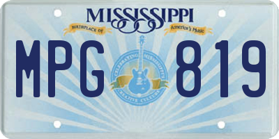 MS license plate MPG819