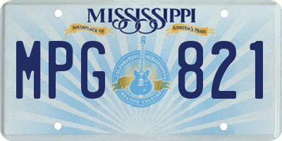 MS license plate MPG821