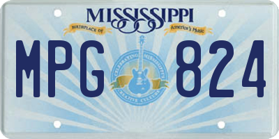 MS license plate MPG824