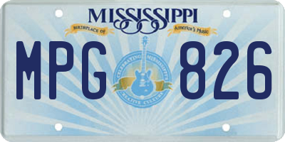 MS license plate MPG826