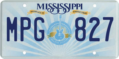 MS license plate MPG827