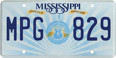 MS license plate MPG829
