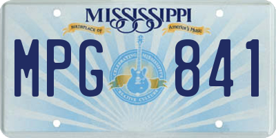 MS license plate MPG841