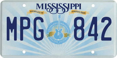 MS license plate MPG842