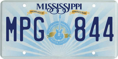 MS license plate MPG844