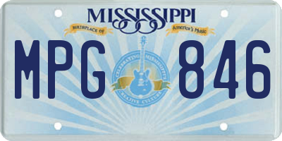 MS license plate MPG846