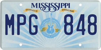 MS license plate MPG848