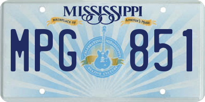 MS license plate MPG851