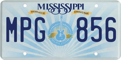 MS license plate MPG856