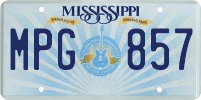 MS license plate MPG857