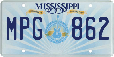 MS license plate MPG862