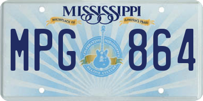 MS license plate MPG864