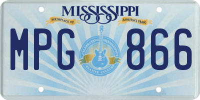 MS license plate MPG866