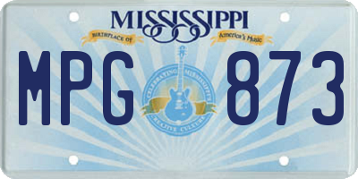 MS license plate MPG873