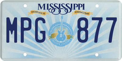 MS license plate MPG877