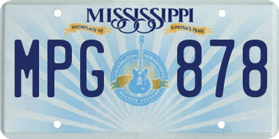 MS license plate MPG878