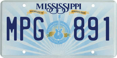 MS license plate MPG891
