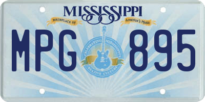 MS license plate MPG895