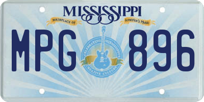 MS license plate MPG896