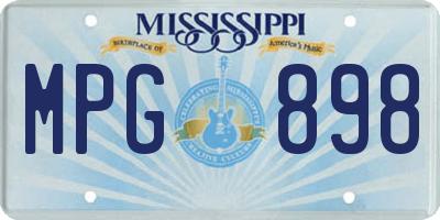 MS license plate MPG898
