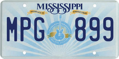 MS license plate MPG899