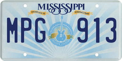 MS license plate MPG913