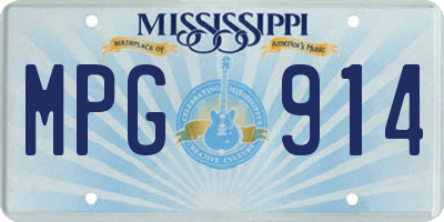 MS license plate MPG914