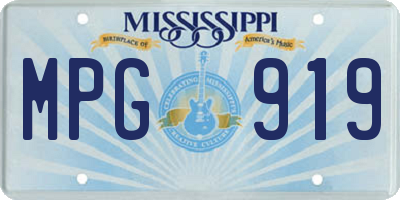 MS license plate MPG919