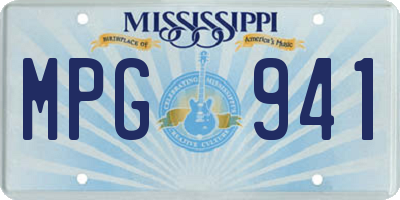 MS license plate MPG941