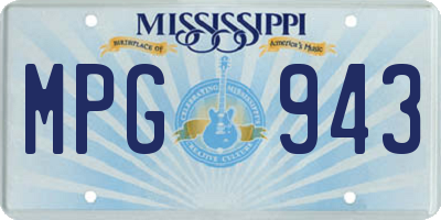 MS license plate MPG943