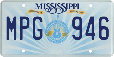 MS license plate MPG946