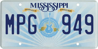 MS license plate MPG949