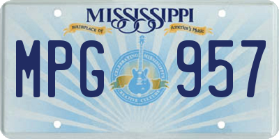 MS license plate MPG957