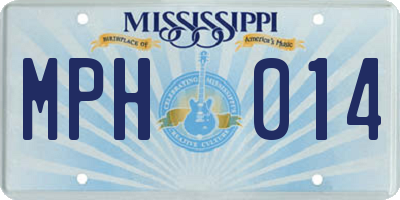 MS license plate MPH014