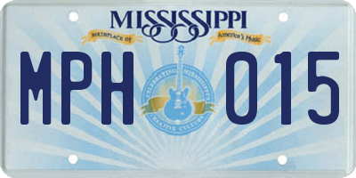MS license plate MPH015