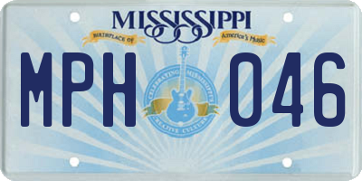 MS license plate MPH046