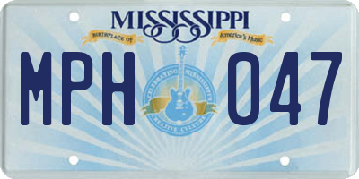 MS license plate MPH047