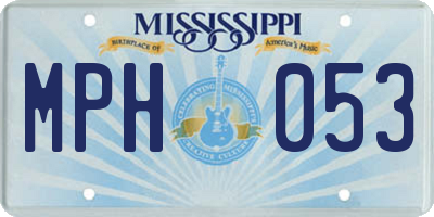 MS license plate MPH053