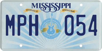 MS license plate MPH054