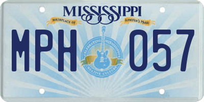MS license plate MPH057