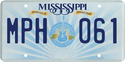 MS license plate MPH061
