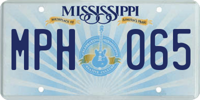 MS license plate MPH065