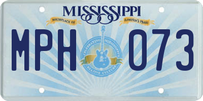 MS license plate MPH073